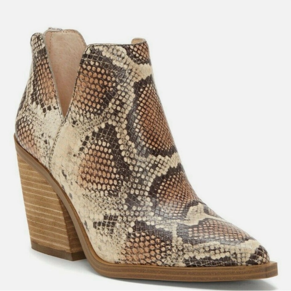 Vince Camuto Gigietta Women's Snake Print Ankle Booties